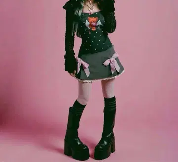 heaven by marc Jacobs 리본 프릴 미니 스커트 xs