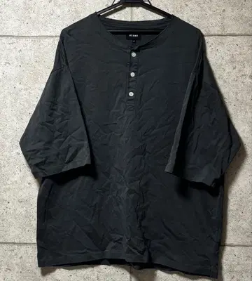 BEAMS 헨리넥 티셔츠 블랙 M