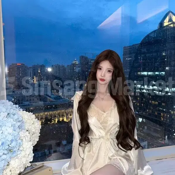 [빠른발송] 실키레이스세트 나시 셔츠