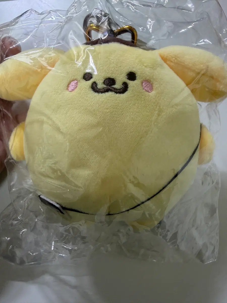 산리오 폼폼푸린 문구와함께 인형 키링