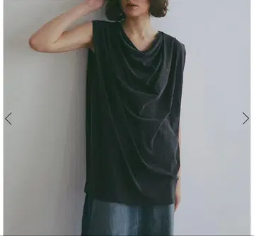 완판 슬리브리스 드레이프 넥 풀오버