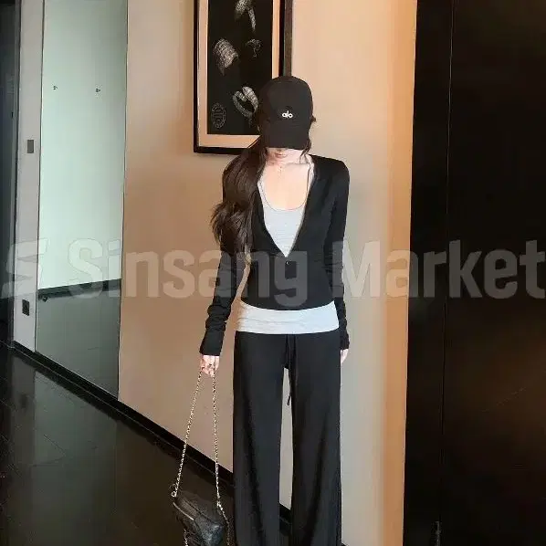 [빠른발송] 홀터집업세트 나시 집업 팬츠 트레이닝