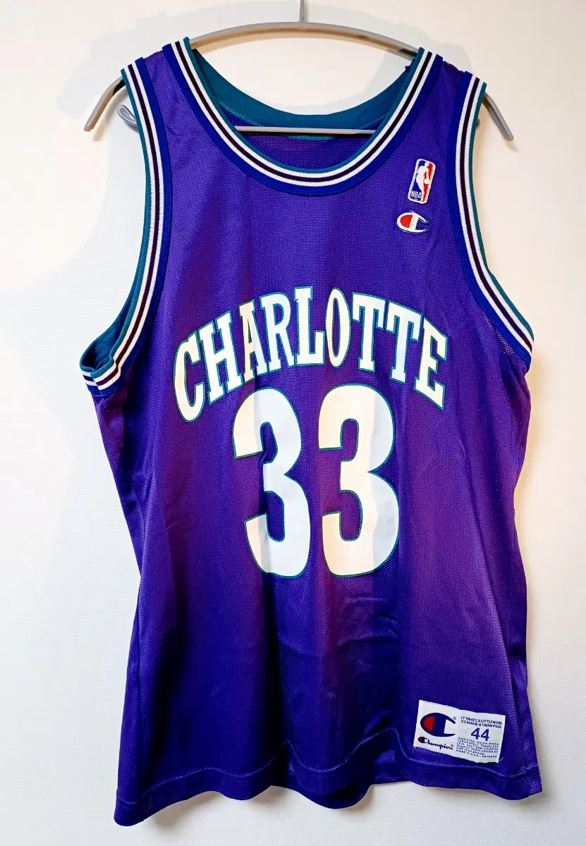 [105] NBA 올드스쿨 90'S 샬롯 호네츠 농구 유니폼 알론조 모닝 #33 Hornets