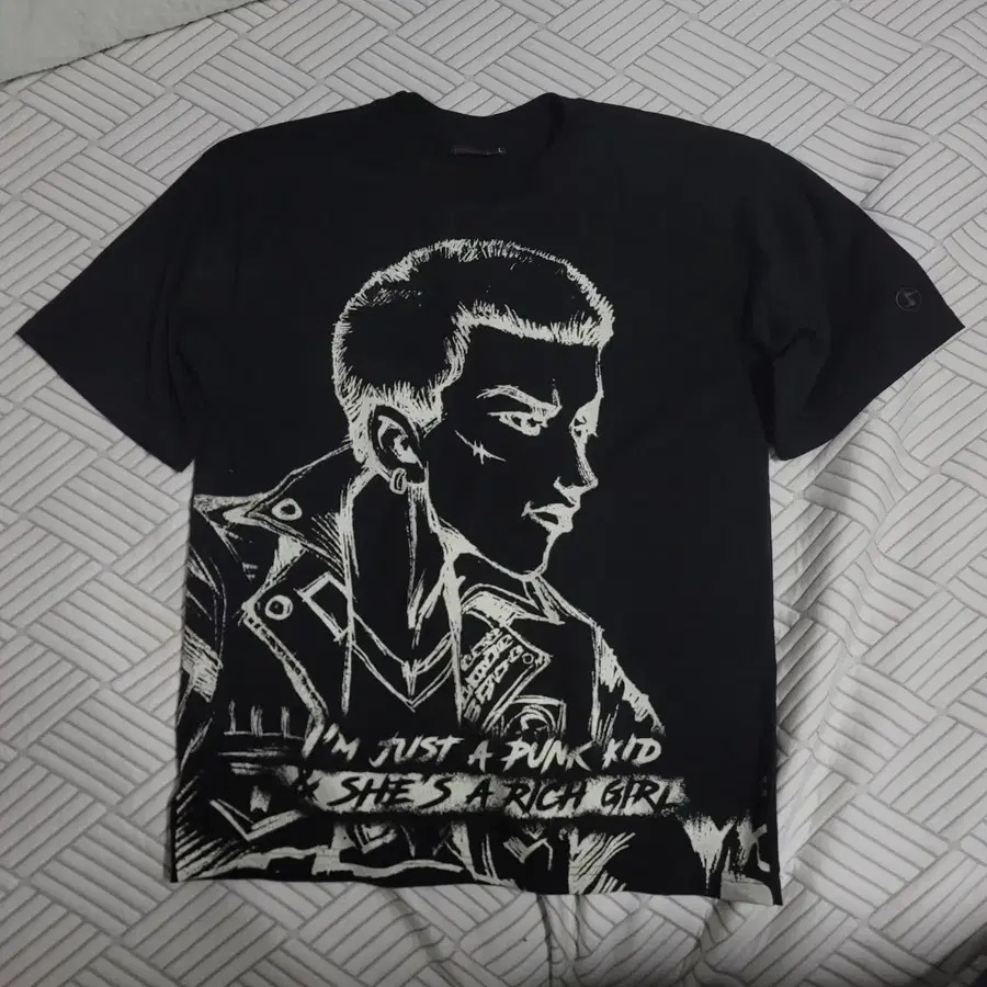 니즈오브위즈덤 스트릿 반팔 L 빈티지 힙합 데일리 공용 아메카지