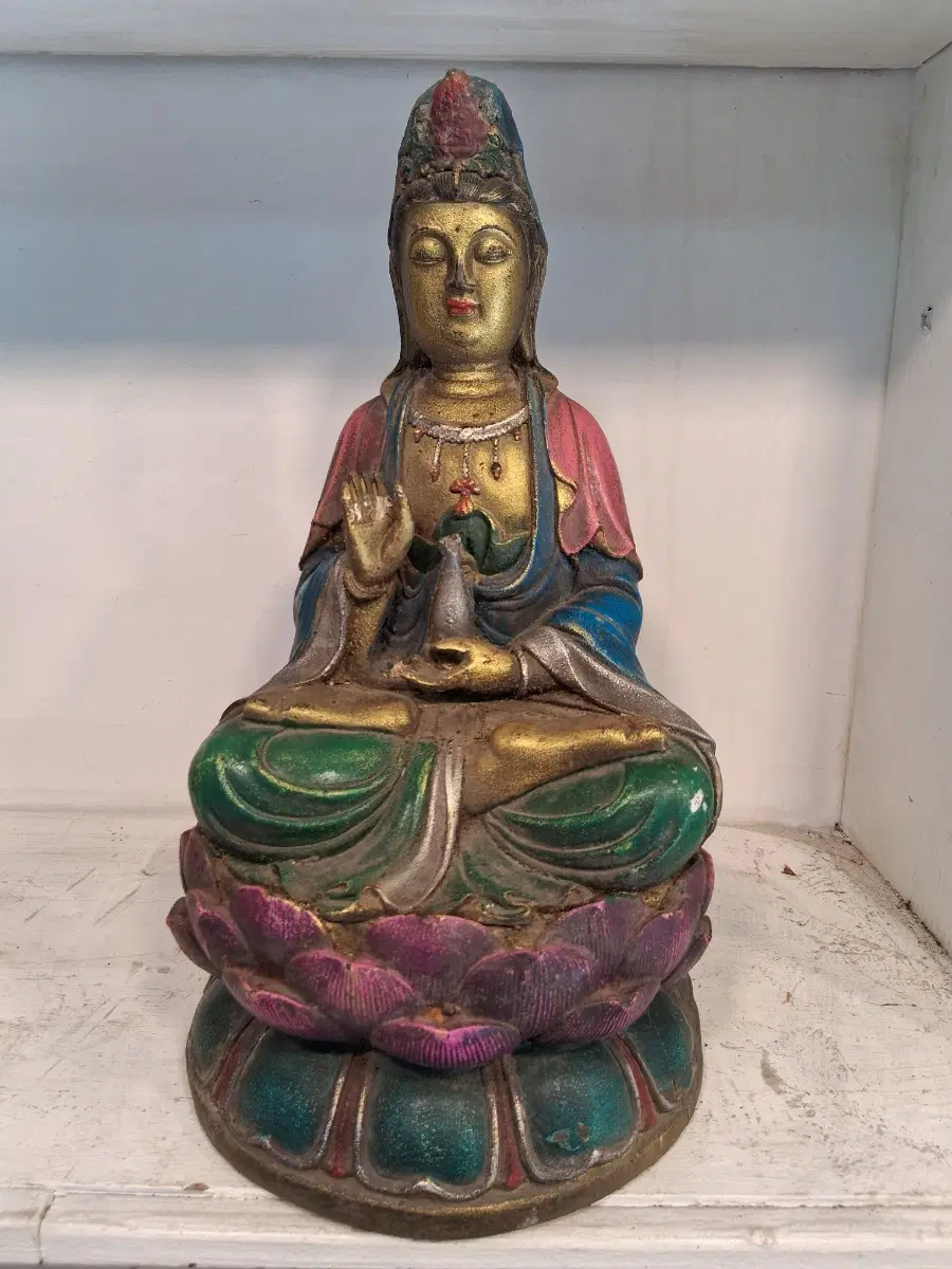 무쇠 철불 관음보살 좌상 금동 브론즈 불교 미술 절 부처 석가모니