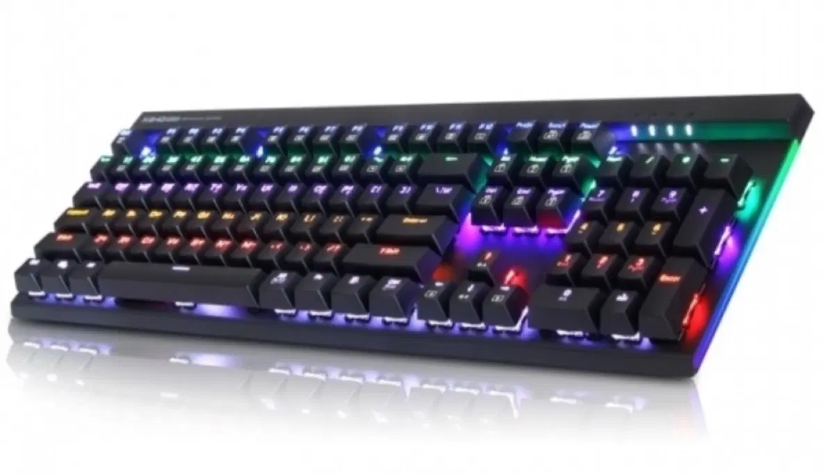 앱코 HACKER K640 플러스 LED 게이밍 키보드 (블랙, 청축)