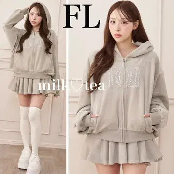 택 포함 새상품 다리치 DD 로고 비쥬 벨로아 셋업 그레이 FL