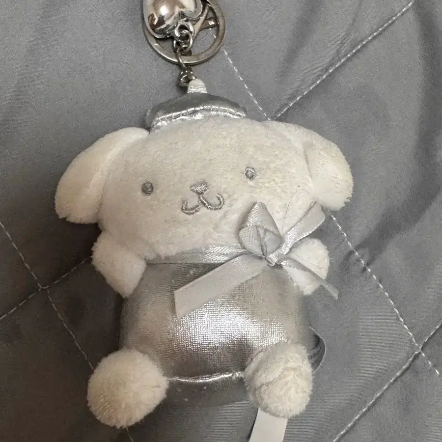 산리오 폼폼푸린 실버 인형 키링