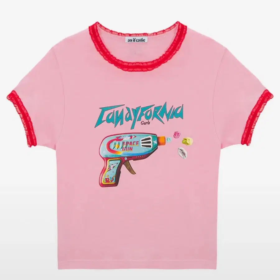 에즈이프캘리 TOY GUN T-SHIRT 핑크