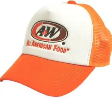 새상품, 미사용 A&W 로고 자수 메쉬 캡 블랙 정품