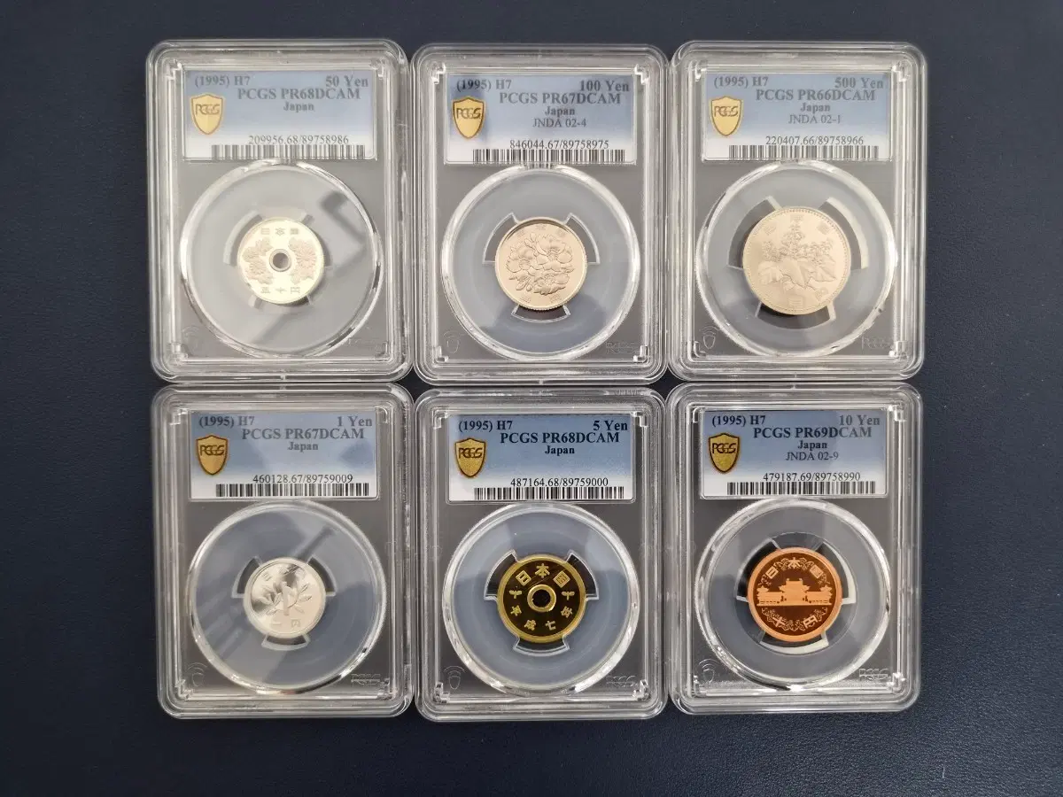 1995년 일본 프루프 민트 6종 세트 pcgs 입니다.