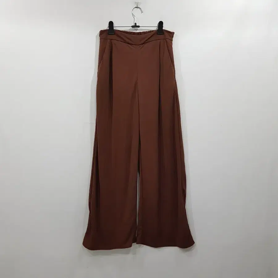 R1006 유니클로 밴딩 핀턱 통 와이드 바지 여L