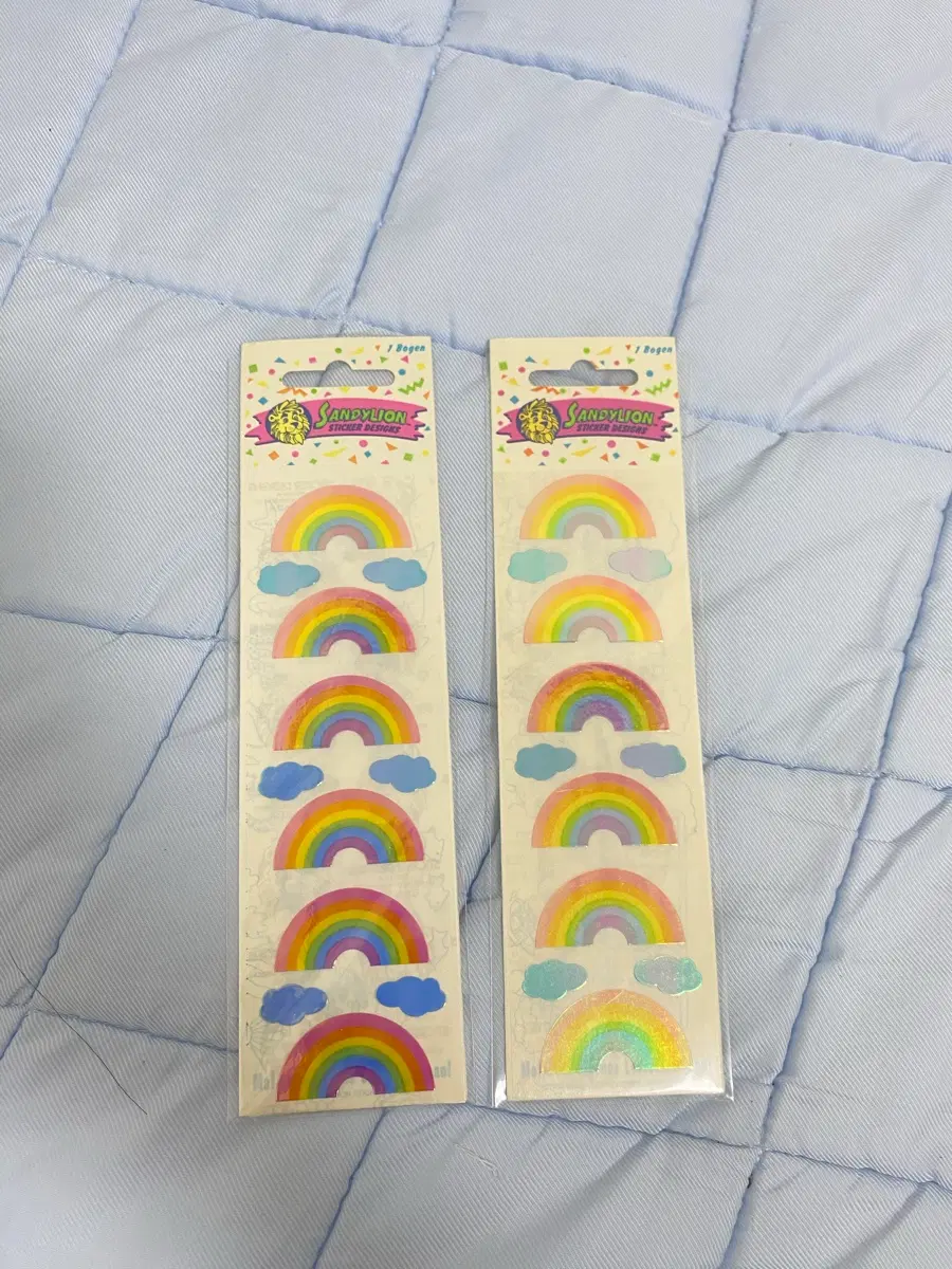 무지개 펄리 닙 샌디라이온 스티커