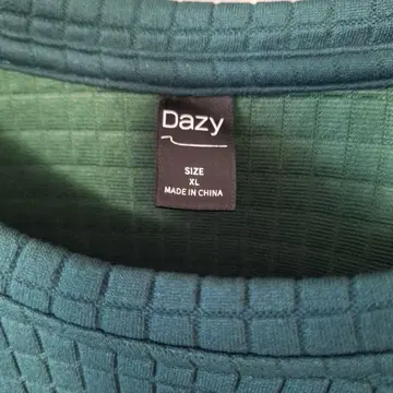 SHEIN DAZY 반팔 티셔츠 와플 원단 그린 XL 가을/겨울 제품