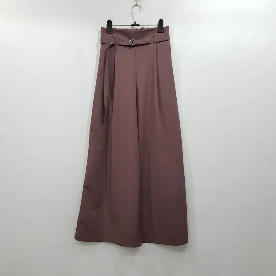 R1017 빈티지 밴딩 하이웨스트 벨티드 오피스룩 하객룩 와이드 슬랙스 바지 여S