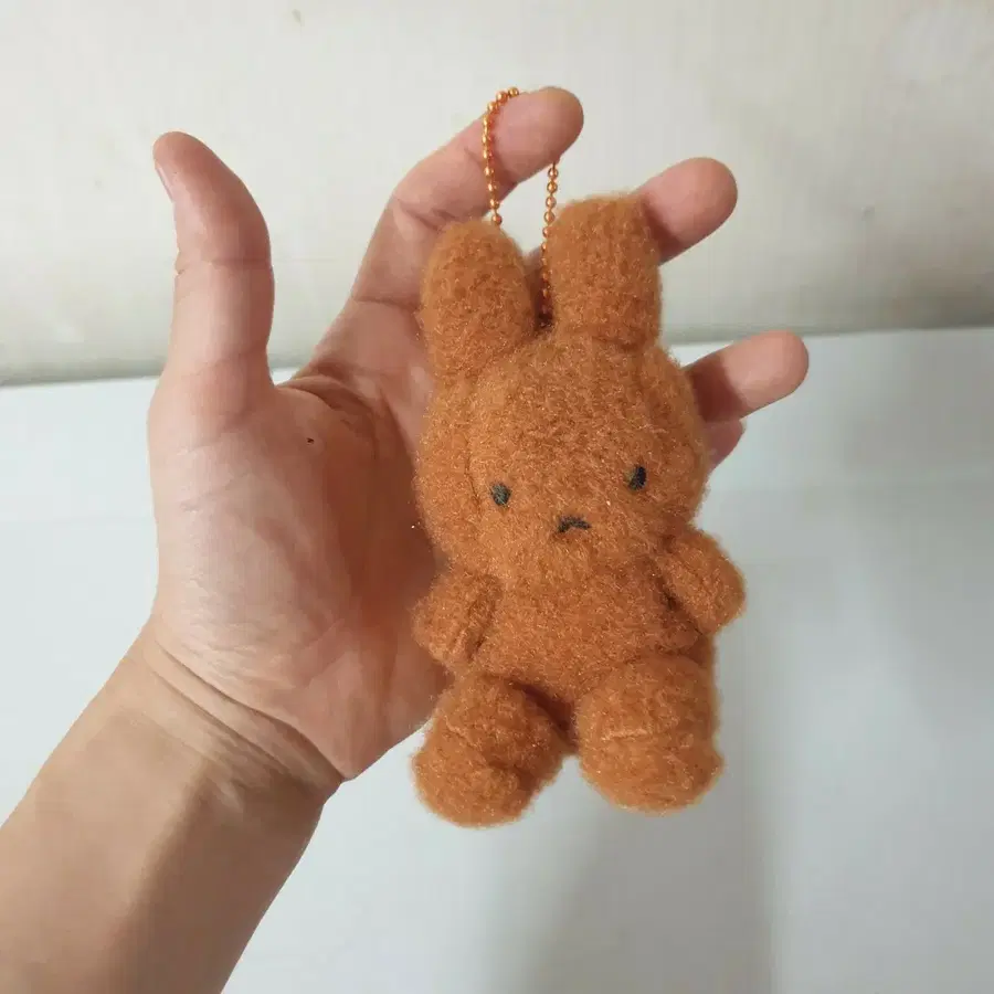 새것 미피 키링 브라운 인형