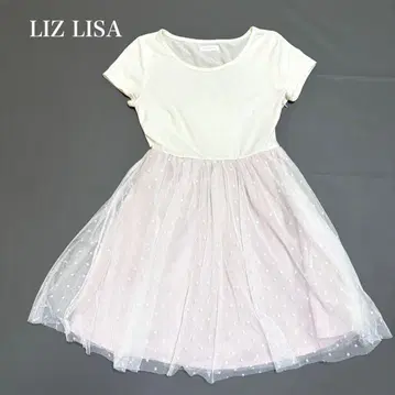 LIZ LISA [리즈리사] 튤 원피스 도트 무늬 튤 덧댐 사이즈 0