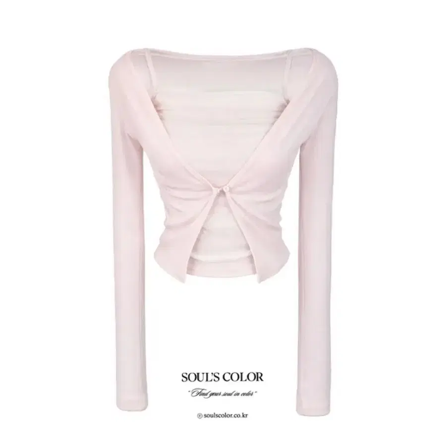 소울즈컬러 레이어드 가디건 판매 Soulscolor Lucia sheer layered cardigan top