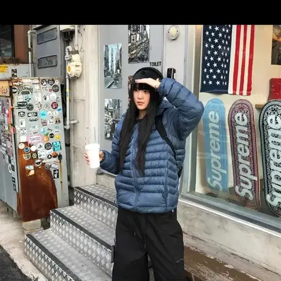 에이블리 미니멀 라이프 경량패딩