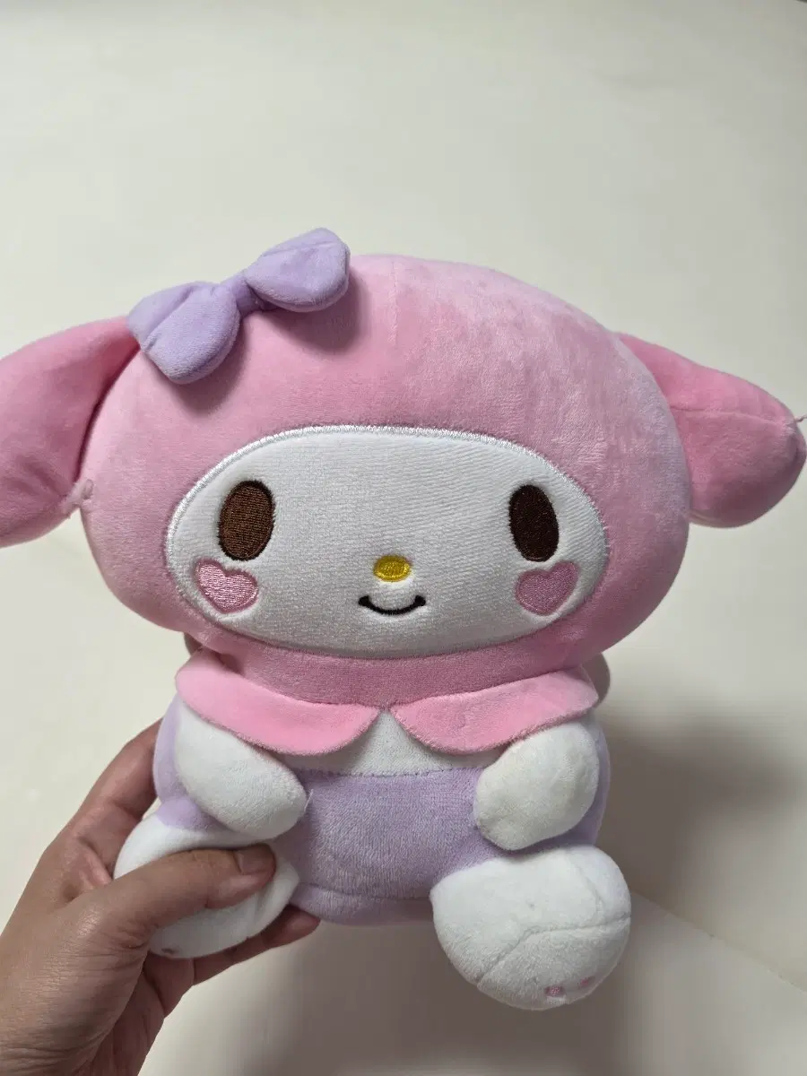 산리오 마이멜로디 인형 핑크 퍼플 키25cm