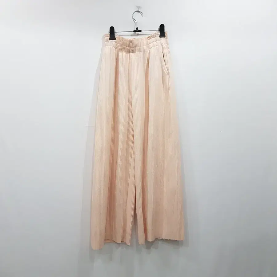 R1035 빈티지 밴딩 주름 플리츠 통 와이드 바지 여M