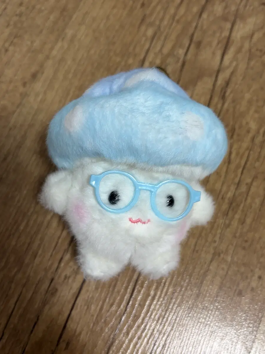 버섯 인형 하늘색