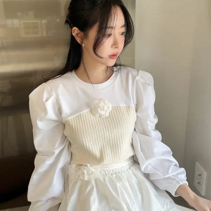 제작 코코배색티 베이지 새제품