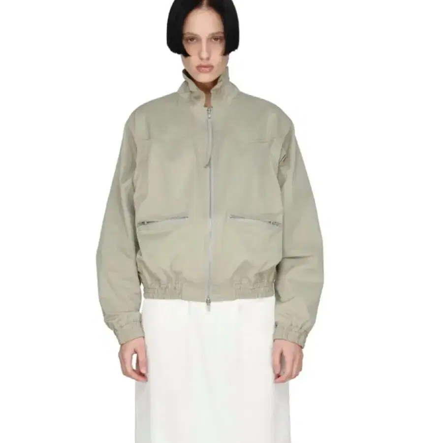 썬번프로젝트 String Bomber Shirring Jacket