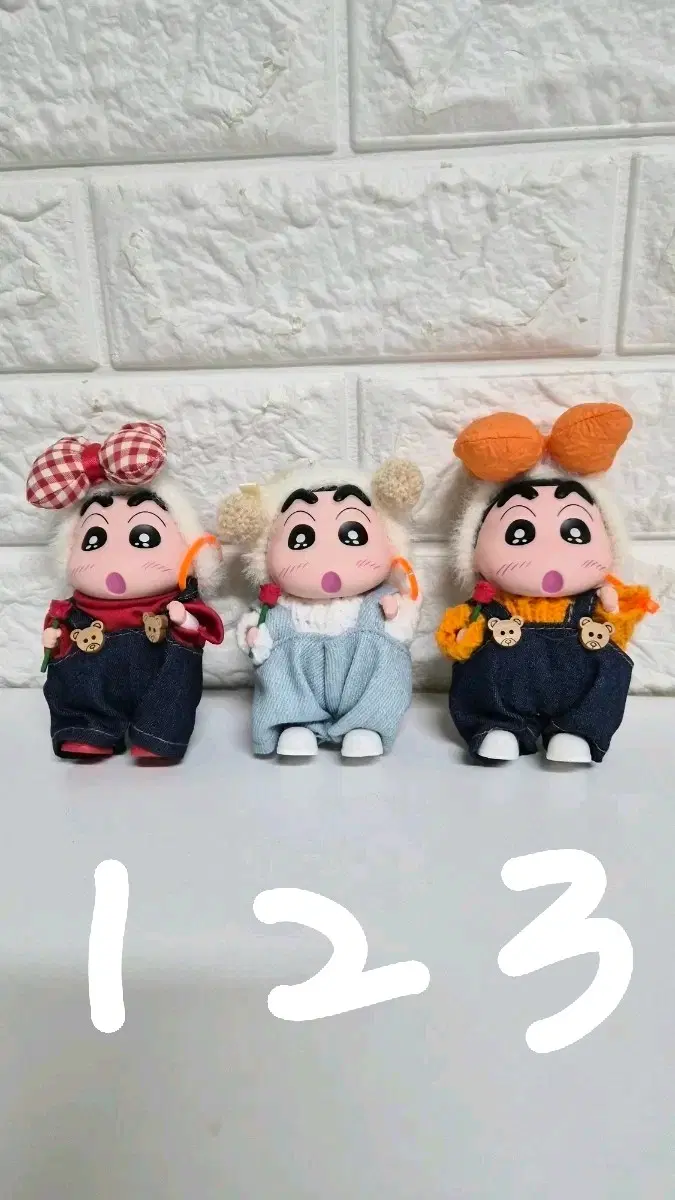 짱구는 못말려 봉제인형 3종 세트 개당가격 새상품 입니다 옷.신발.머리띠 다 분리됩