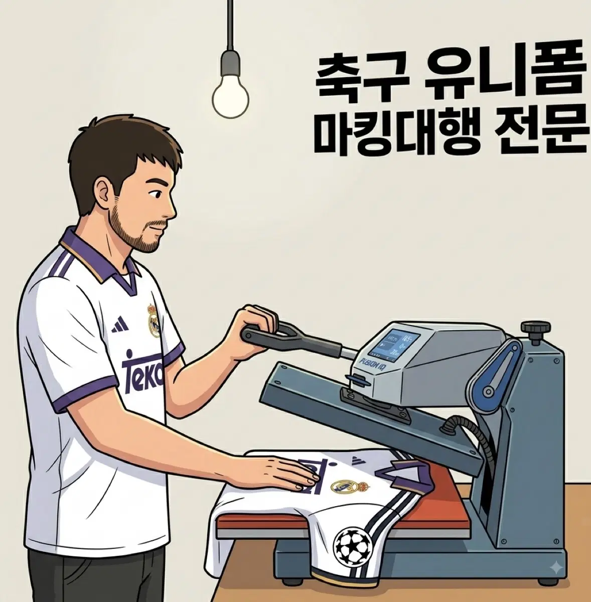 축구 유니폼 패치 부착 대행