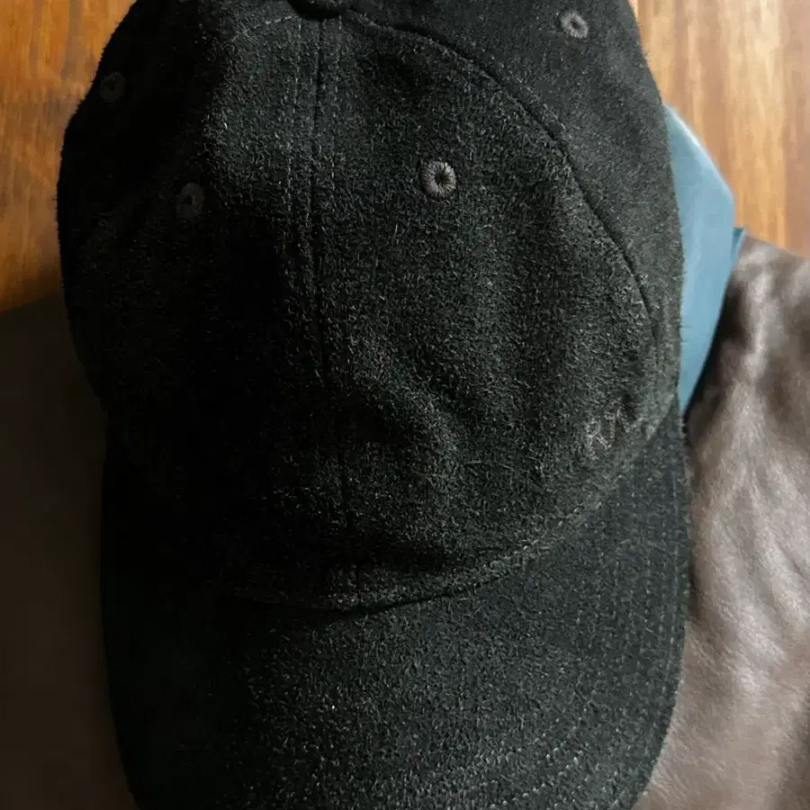 RRL 스웨이드 볼캡 블랙