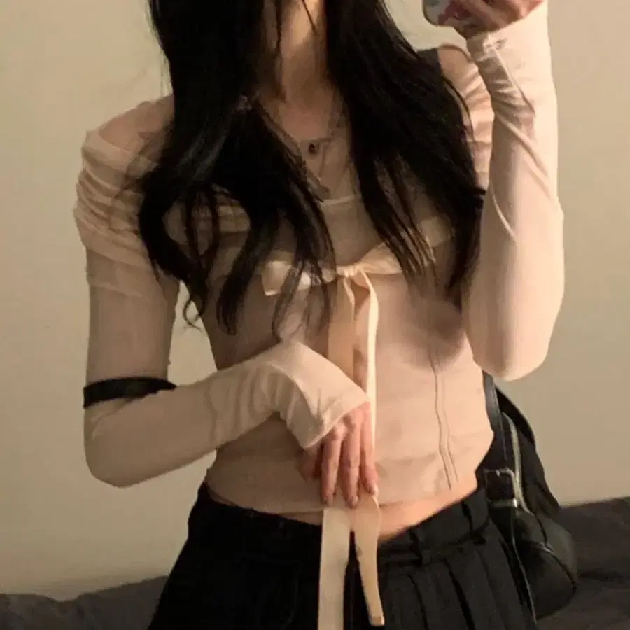 낫유어로즈 Miu top pink s택달린 새상품