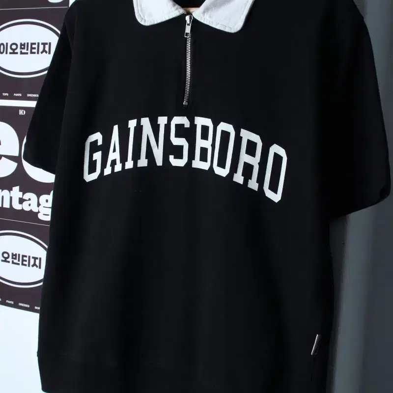 W(M-XL) 게인스보로 반팔 카라 티셔츠 반집업 빅로고-H36379