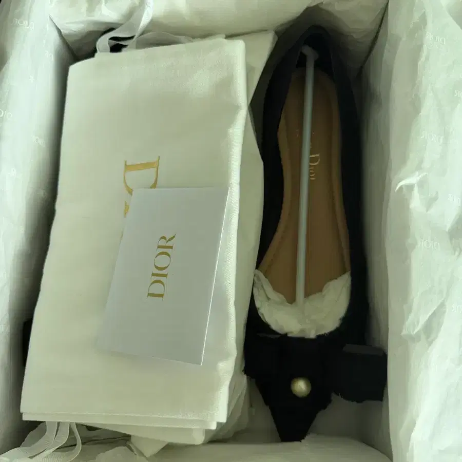 디올 블랙 프린지 발레리나
