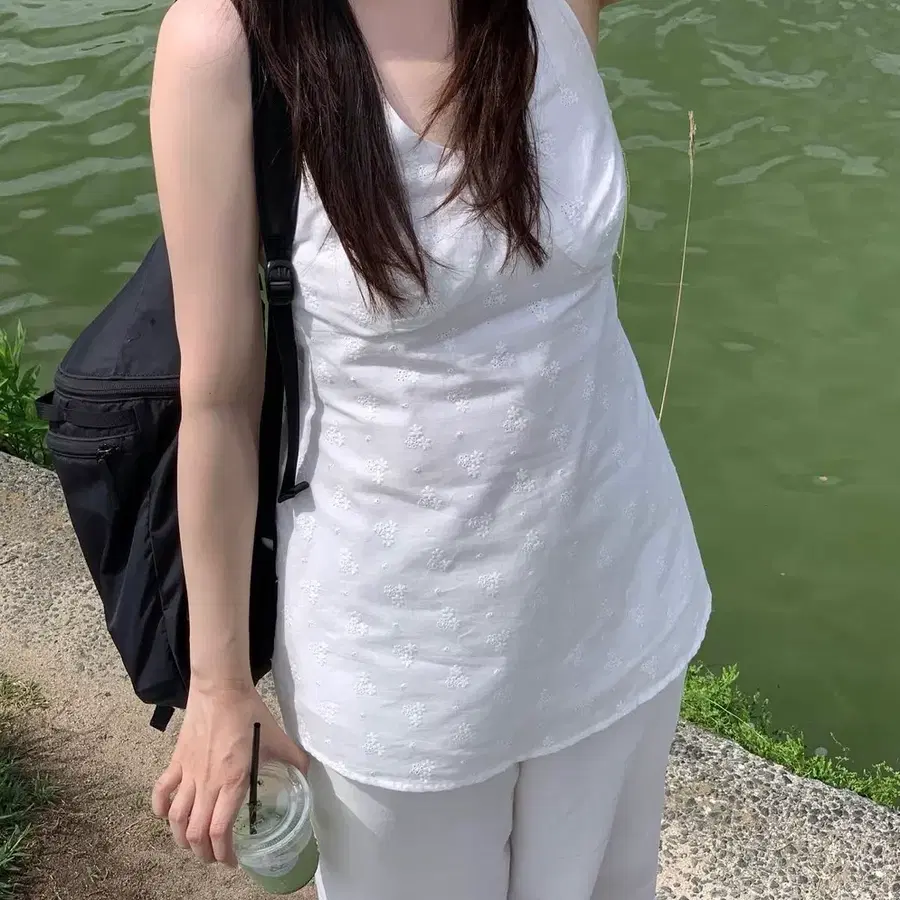 라무어 루시아 홀터 드레스 아이보리 새상품