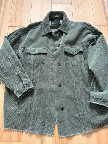 ZARA 코듀로이 자켓 카키 S