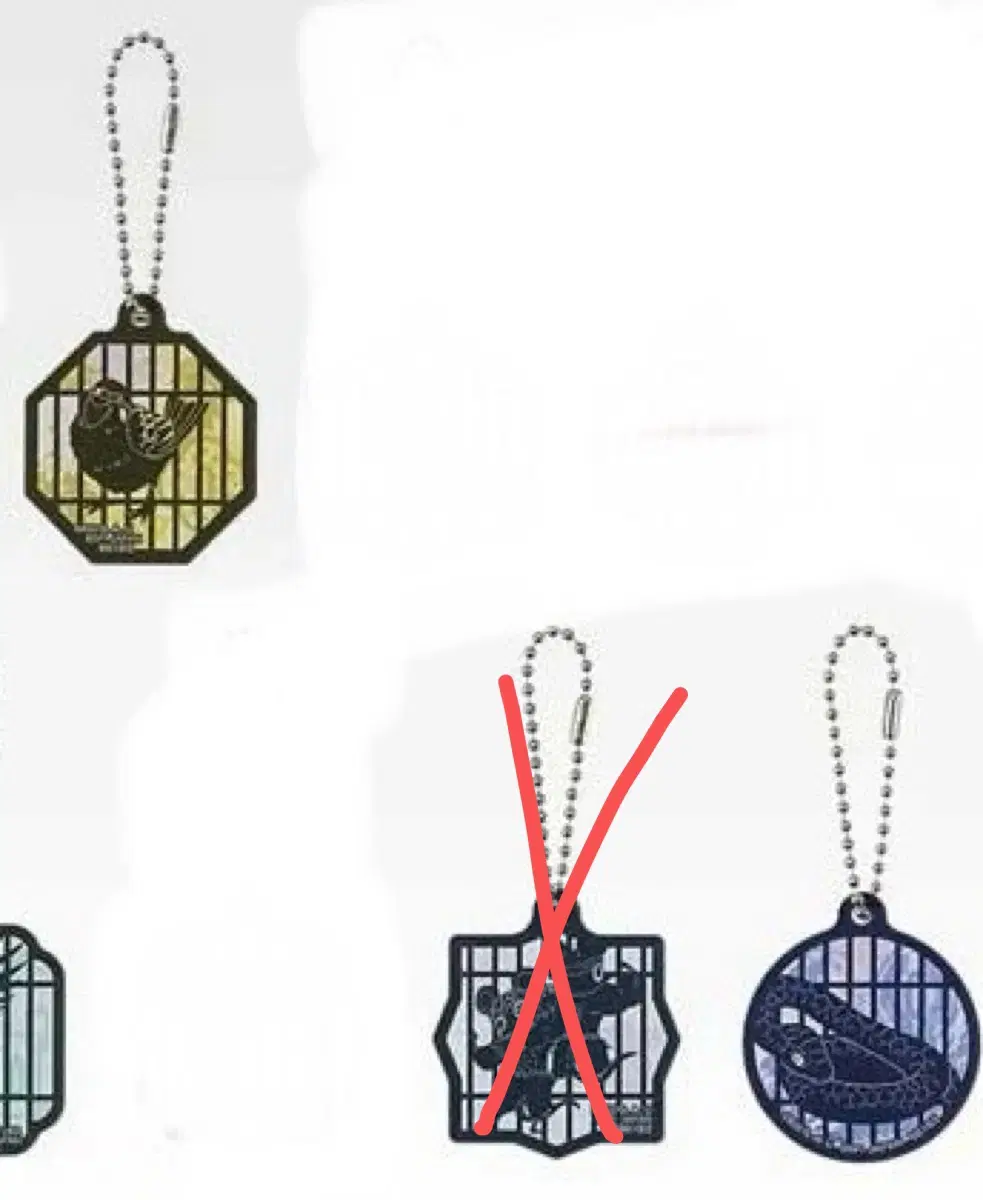 (새상품) 귀멸의 칼날 상현2 제일복권 F상 아크릴 챰 키링 2종 일괄