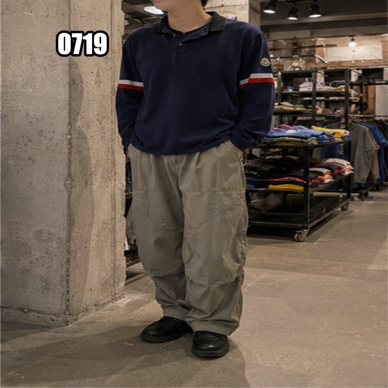 L 몽클레르 삼색 완장 롱슬리브 카라티