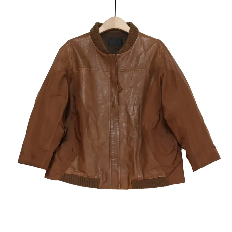 LeShop 르샵 S 85 양가죽100 카멜 배색 레더 자켓