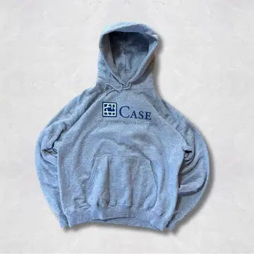 Champion 후드티 XL 라이트 그레이 CASE 칼리지 로고