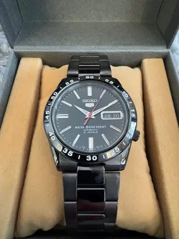 미사용 새상품 SEIKO 7S26-02T0 자동 손목시계 블랙