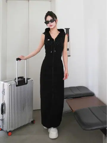 darich 샤이니 맨투맨 롱 원피스 다리치