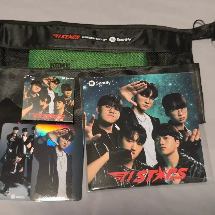 티원 T1 홈그 스포티파이 CD 페이커 홀로그램포카 키링 파우치 일괄