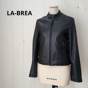 LA-BREA 카우 가죽 싱글 라이더 자켓 여성용 블랙