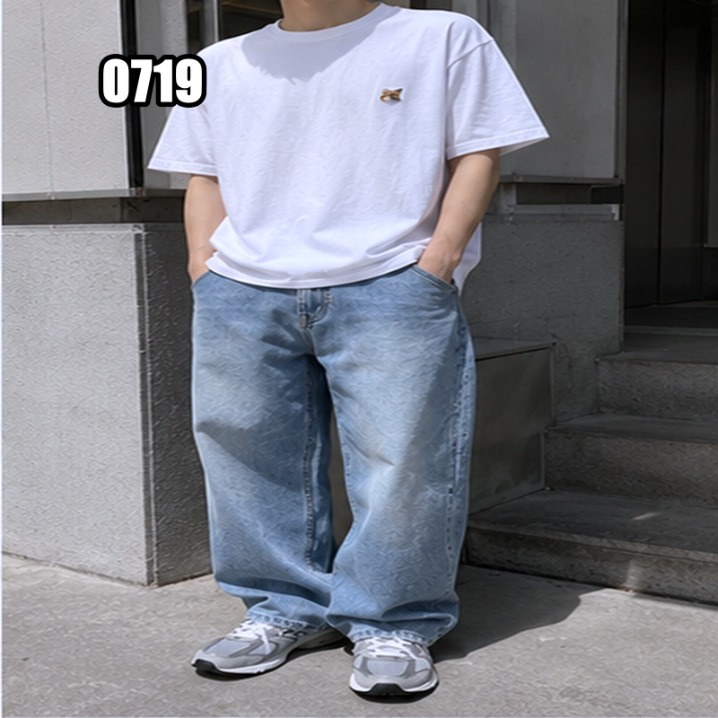 XL 메종 키츠네 폭스 헤드 패치 레귤러 반팔 티셔츠