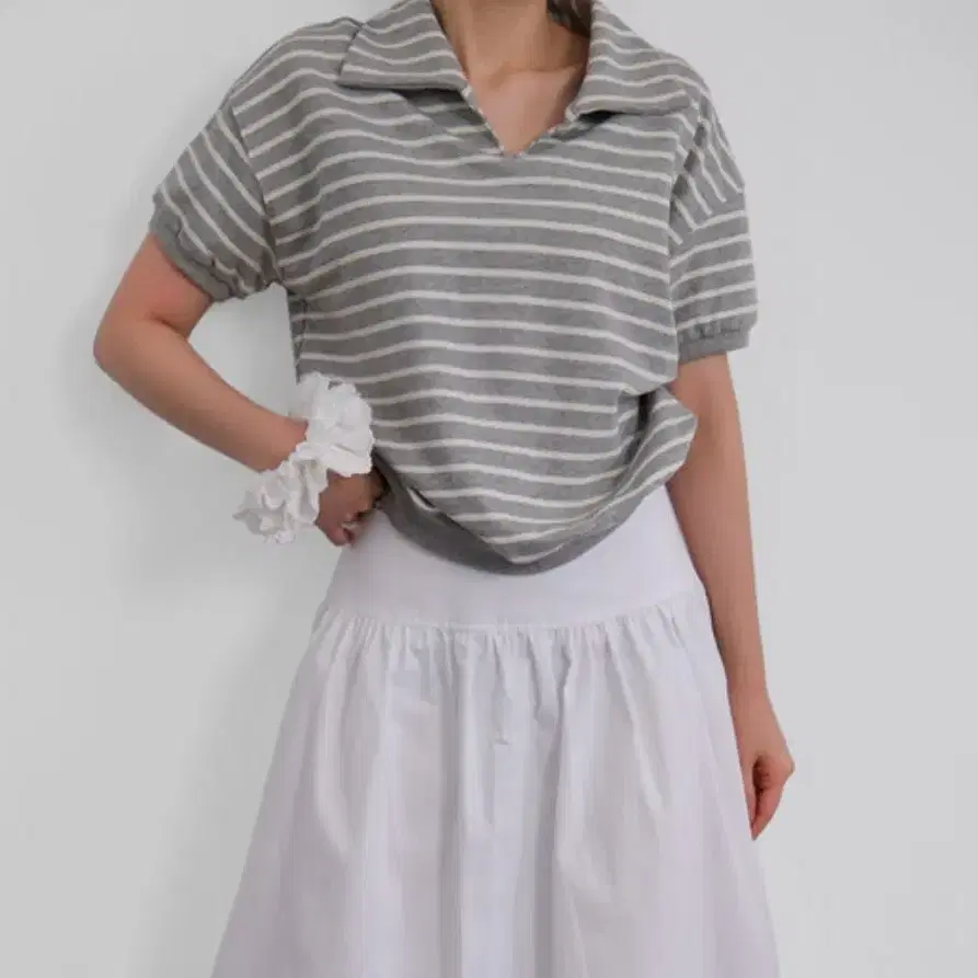 어텀 카라 반팔 맨투맨