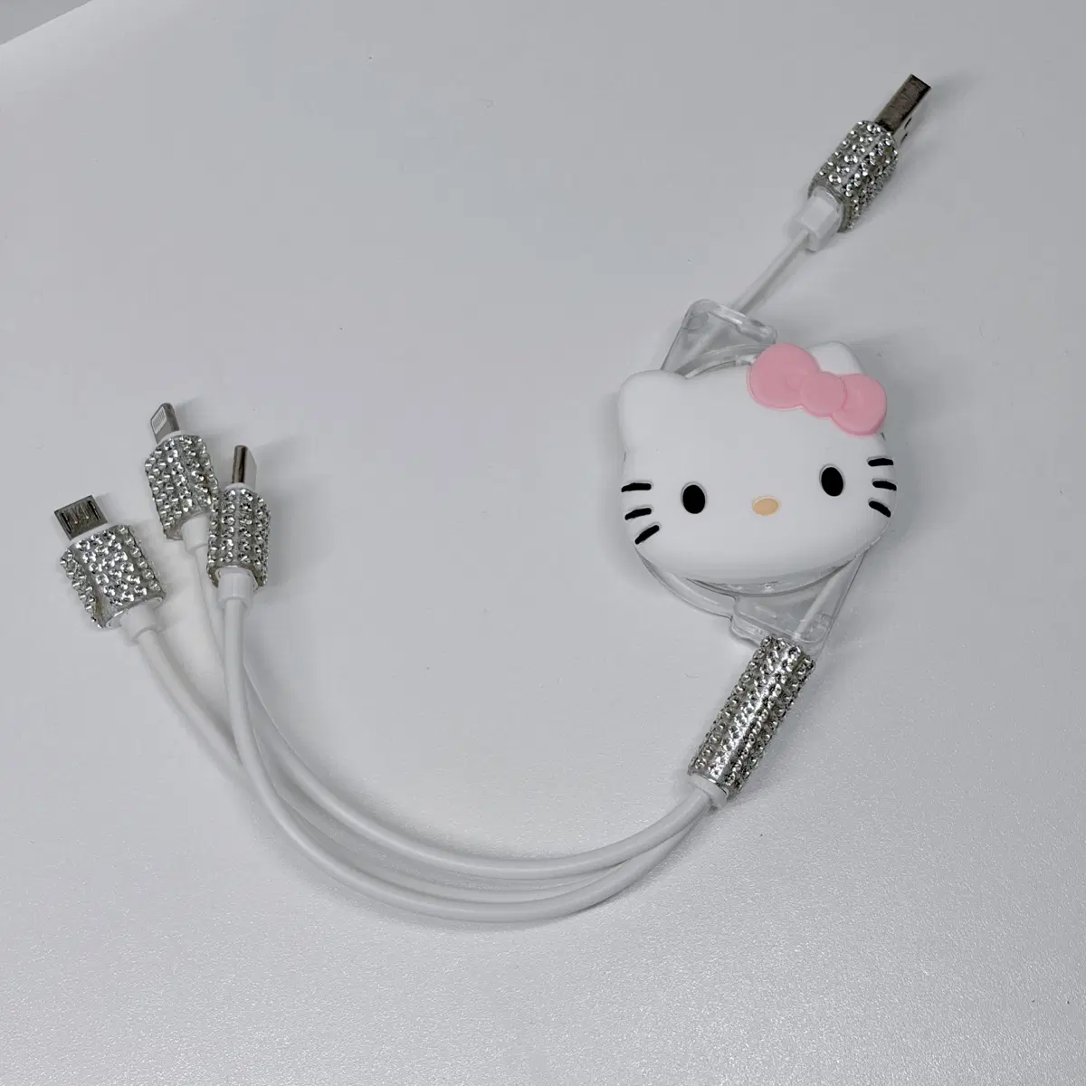 헬로키티 멀티 충전 케이블 c타입 8핀 usb선