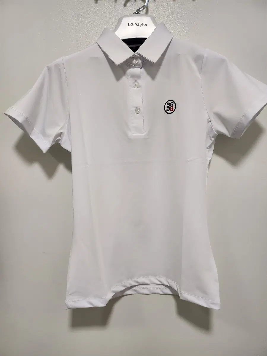 골프웨어 여성 반팔 카라티 화이트 (새상품) S/L