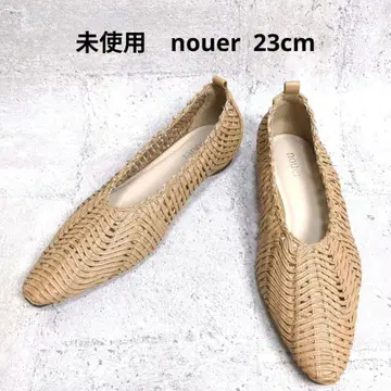 미사용 nouer 메쉬 스틸레토 플랫 펌프스 23cm