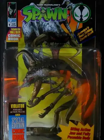TODD TOYS SPAWN POSEABLE ACTION FIGURE VIOLATOR (금) / SPECIAL EDITION